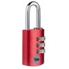 Yale YE3CB/28/126/1/CO 28 mm Aluminium Combination Padlock - red