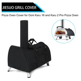 JIESUO Pizza Cover for Ooni Karu 16 and Karu 2 Pro Pizza Oven, Heavy Duty Waterproof Pizza Maker Cover with Seperate Chimney Bag