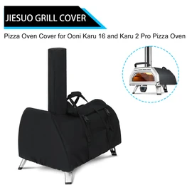 JIESUO Pizza Cover for Ooni Karu 16 and Karu 2 Pro Pizza Oven, Heavy Duty Waterproof Pizza Maker Cover with Seperate Chimney Bag