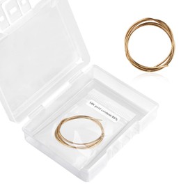 14K Gold Solder Wire for Jewelry Making, 6.3 Inch Long Easy Solder Gold Welding Solder Flux for Jewelry Repair Electronics Plumbing (Low Melting Temperature 1325°F)