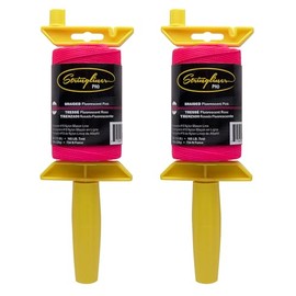 Stringliner 25462 Pro Mason’s Line Reels – 1/2 Lb. Stringliner® PRO BRAIDED FL PINK 500'. (2 Pack)
