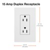 Lutron Claro 15 Amp Duplex Outlet, SCR-15-MN, Midnight