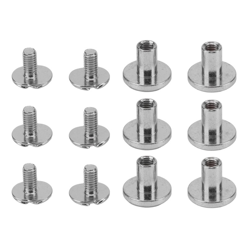 120 Sets Book Binding Screw 9x8mm Uniform Coating Color Lasting