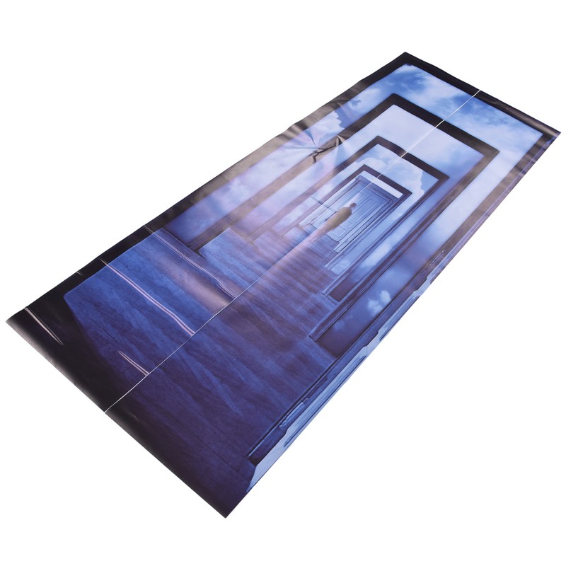 2PCS 3D Door Sticker Self Adhesive Scratch Resistant Waterproof 38.5x200cm