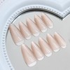 French False Nails Medium - 24Pcs Naked Cat's Eye French