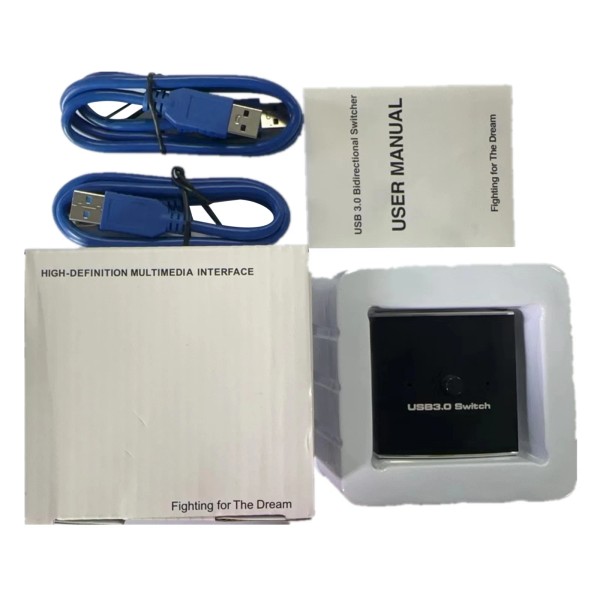 Unbranded 2 In 1 Out USB3.0 Switcher For Printer Keyboard