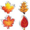 JOB JOL Fall Leaf Cookie Cutters 4 PCS, 3.5'', 3.75'',