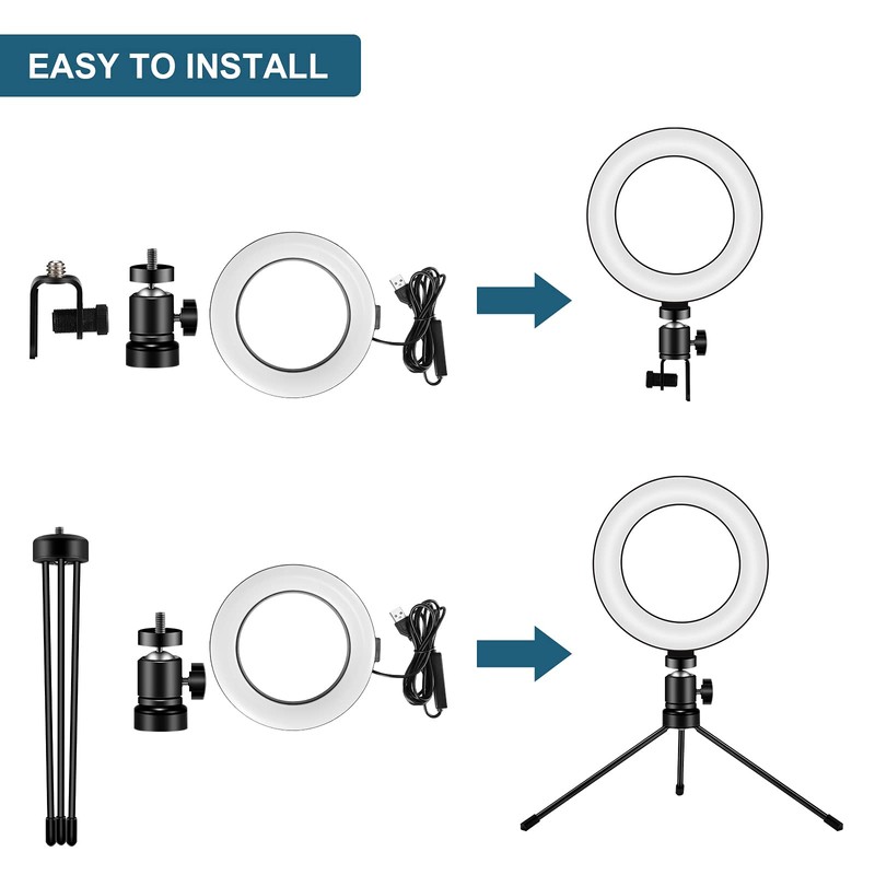 Sancheay Video Conference Lighting Kit, LED Ring Light for Webcam