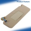 Silscvtt Beige Sun Visor Driver Side with Mirror and Light