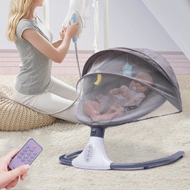 Unbranded Electric Baby Bouncer Swing Bluetooth Music Cradle Rocker Chair Infant Newborn