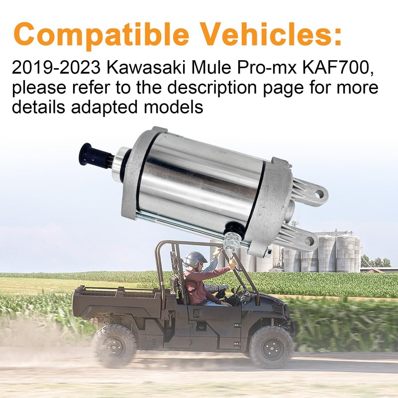 Sowyre 21163-Y006 Starter Motor Compatible with Kawasaki Mule Pro MX