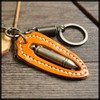 White Fang AZ171 Keychain, Keyring, Leather, Bullet, Cool, Retro Charm,