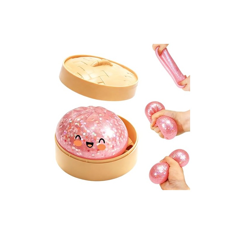 Dumpling Squishies,Glitter Dumpling Mystery Box for Aged 16 and Over