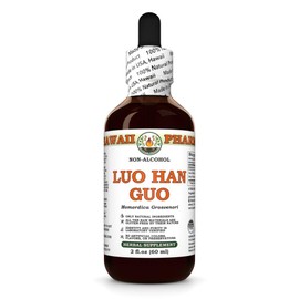Luo Han Guo (Momordica Grosvenori) Dry Fruit Glycerite, Made in Hawaii, All Natural, Vegan, Lab Tested Alcohol-Free Liquid Extract - 2 fl.oz