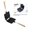 Double Sided Frying Pan Aluminum Solid Wood Anti Stick Stovetop