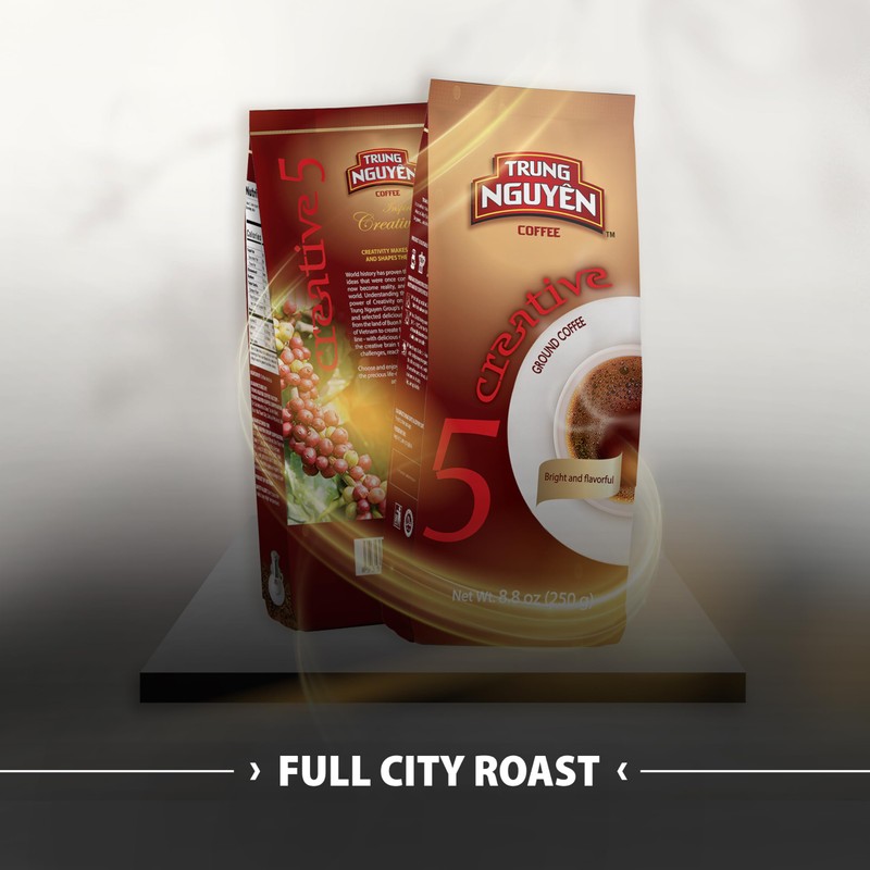 TRUNG NGUYEN COFFEE Creative 5, Ground Coffee, 100% Arabica, 8.8