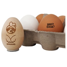 What's Quackin' Crackin' Funny Duck Egg Humor Chicken Egg Rubber Stamp - 1/2 Inch Mini