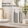 2 Pack Stainless Steel Soap Dispenser, 18.6 oz, Silver