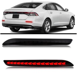 ULTRALTH Smoke LED Rear Bumper Light for 2023-2024 Honda Accord (LX/EX/EX-L/Sport/Touring) - Sequential Turn Signal Replacement w/DRL & Brake Light Function Replacement for Rear Bumper Reflector