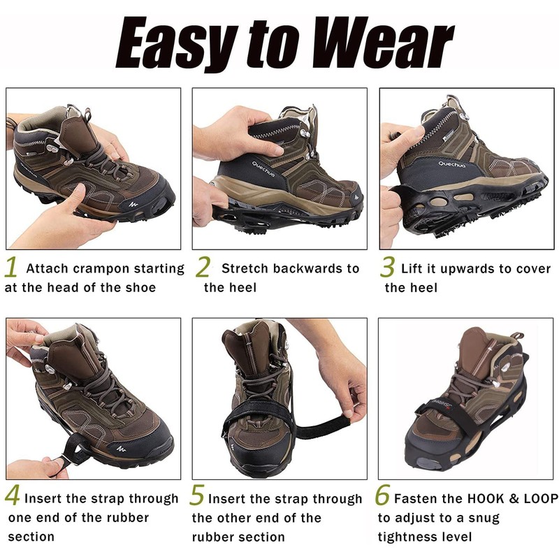 Winter Ice Grips for Shoes and Boots Walking Traction Crampon