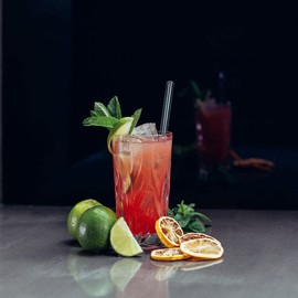 Cocktail Recipe Edition 3.0-6 Recipes Engraved on Glass Straws