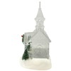 Gerson 2660080 Battery Operated Lighted Holiday Spinning Water Globe Church,