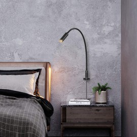 Agese Wall Mouned Reading Lamp Wall Sconces Touch Switch On/Off/Dimmable CREE LED 3W Plug Adaptor Bedrooms Headboard for Reading Books in Bed