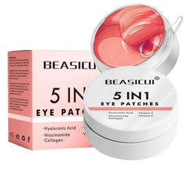 Parches para debajo de los ojos mascarilla 5 en 1 con ácido hialurónico y colágeno, mascarilla para debajo de los ojos, ojeras y ojos hinchados,...   
