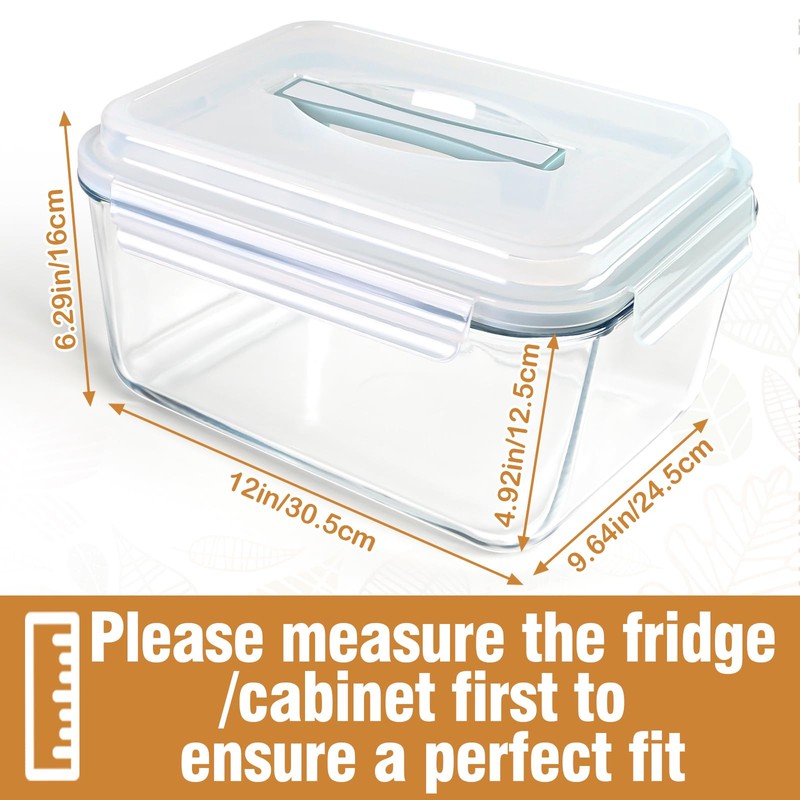 Large Glass Storage Containers with Lids, Extra Large Glass Food