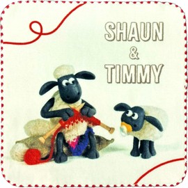 Hayashi PP434000 Mini Towel, Shawn the Sheep Knitting