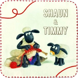 Hayashi PP434000 Mini Towel, Shawn the Sheep Knitting