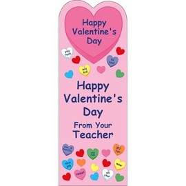 Creative Shapes Etc. Valentine From Your Teacher Bookmarks