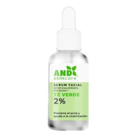 Sérum Facial con Té Verde AND , Controla Acné y Brillo, Piel Grasa, 30ml