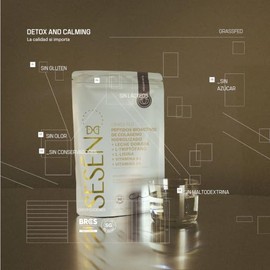 SESĒN Colágeno Golden Milk Grass Fed 225g | Colágeno + Cúrcuma + Leche de Almendra + Vitaminas B3 B6 | Sin Gluten | Suplemento