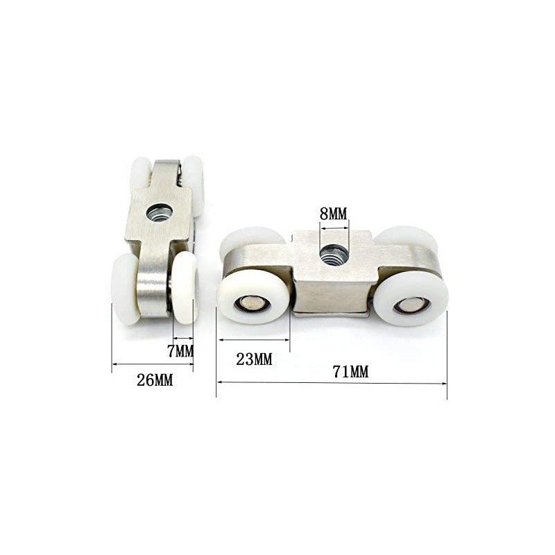 YUANQIAN 2 x Sliding Door Rollers (YQ-1029-2P)