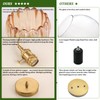Shenmoyl Pendant Light 2 Pack with Amber Tulip Glass Lmapshade,