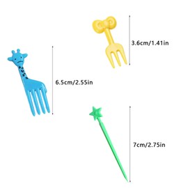 206 Pcs Animal Food Picks Set, Mini Fruit Forks, Cute Cartoon Toothpicks for Kids Bento Accessories Skewers Adults Dessert Fruit Pastry Party