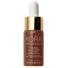 KORA Organics Turmeric Glow Drops, Certified Organic Radiance Face Serum with Niacinamide Alternative, Improves Texture & Pore Appearance, Vegan, 0.34 fl oz