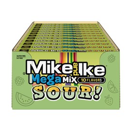 NEW Mike & Ike Mega Mix Sour Gluten Free/ Fat Free Candies Net Wt 5oz (12)