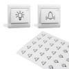 VGOL 40pcs Transparent Switch Sticker Set Bells Stickers Light Symbol