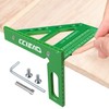 3D Multi-Angle Carpenter Square Protractor 22.5-90 Degree Aluminum Alloy Multi-Angle