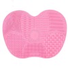 TIKA Silicone Brush Cleaner Mat-Makeup Washing Scrubber, Handheld Cleaning Board