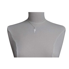 LES POULETTES BIJOUX - Set 925 Silver Feather Necklace and Earrings, Other material, without stone