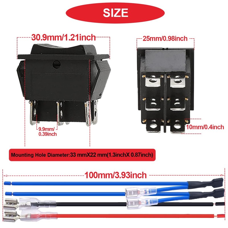 MKBKLLJY 4pcs DC 20A 12V Automatic Lock Motor Polarity Reverse