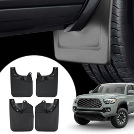 Xomzema 4PCS Mud Flaps Splash Guards Front & Rear Tire Wheel Mud Guards All Weather Mudguards Mudflaps with Hardware Kits Accessories for Tacoma 2022-2023