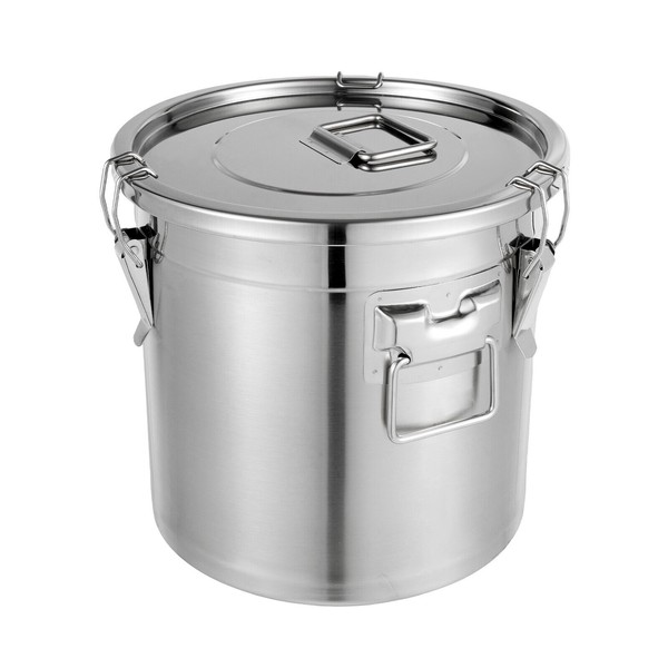 N/A 304 Stainless Steel Airtight Canister 21L Canisters Container with