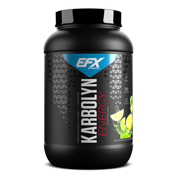 EFX Sports Karbolyn Energy | Performance Carbohydrate Powder + Caffeine | Carb Load & Energize | 250mg Caffeine | Sugar Free | 36 Servings (Lemon Lime)