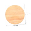 KONTONTY Round Wooden Stool Seat Replacement Sturdy Rubberwood Top for
