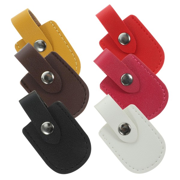 TEHAUX 6pcs Nail Scissors Protective Covers Pu Sheaths for Nail