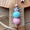 Pink Owl Felt Wool Ball Diffuser, Essential Oil Diffuser, Car